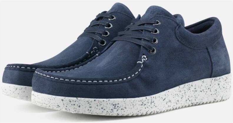 Nature Footwear Suede Schoenen Navy 2001-022-004 Blue Heren