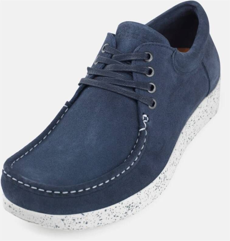 Nature Footwear Suede Schoenen Navy 2001-022-004 Blue Heren