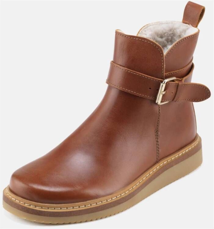 Nature Footwear Vigga Gevoerde Laars Leer Brown Dames