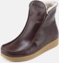 Nature Footwear Warm Gevoerde Laars Leer Koffie Brown Dames - Thumbnail 4