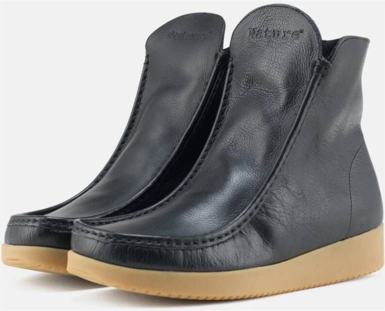 Nature Footwear Warmgevoerde Laars Leer Zwart Model Black Dames