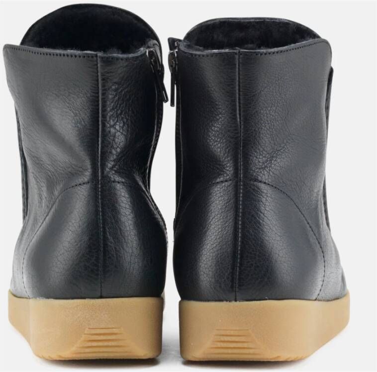 Nature Footwear Warmgevoerde Laars Leer Zwart Model Black Dames