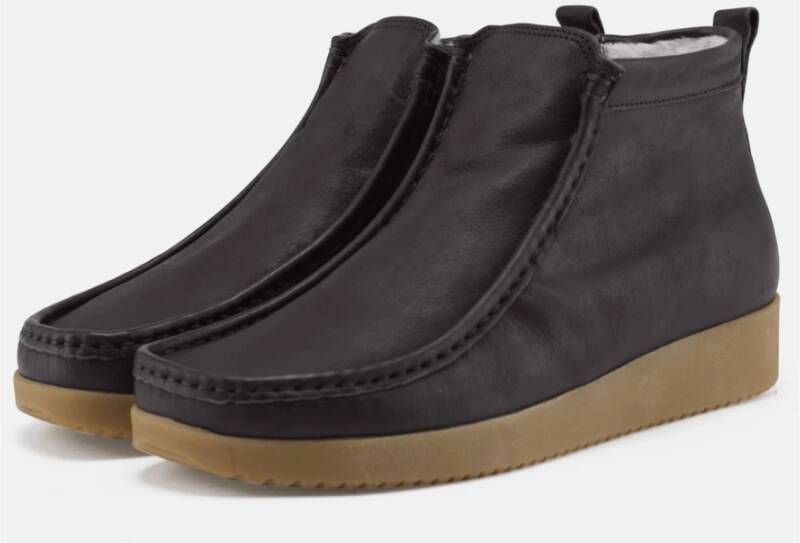 Nature Footwear Warmgevoerde Laars Nubuck Bison Brown Dames