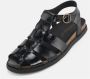 Nature Footwear Zwarte Leren Sandaal 1103-004-002 Black Dames - Thumbnail 4