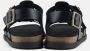 Nature Footwear Zwarte Leren Sandaal 1107-040-002 Black Dames - Thumbnail 5