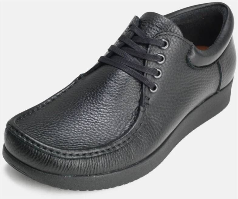 Nature Footwear Zwarte Leren Schoenen 2001-033-002 Black Heren