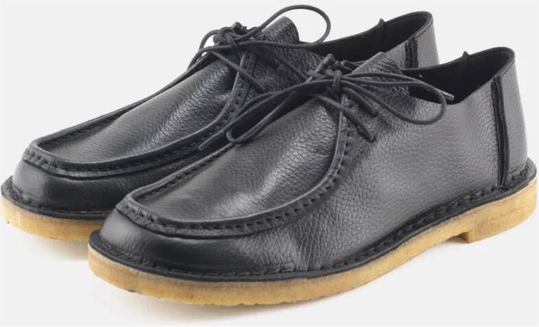 Nature Footwear Klassieke leren veterschoenen Black Heren