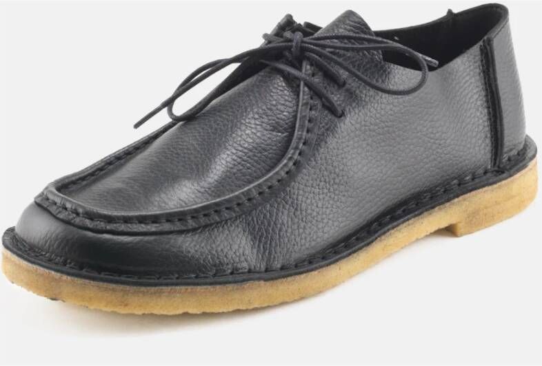 Nature Footwear Klassieke leren veterschoenen Black Heren