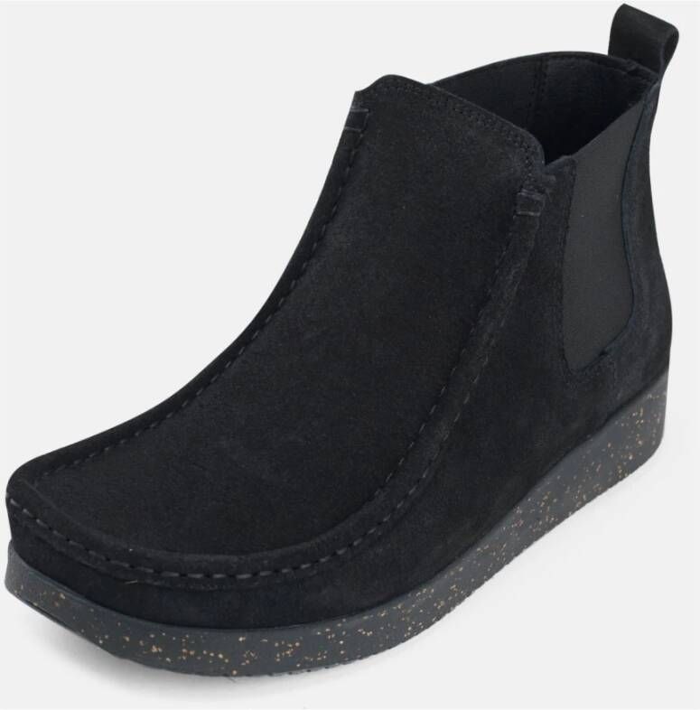 Nature Footwear Zwarte Suède Laars Black Dames