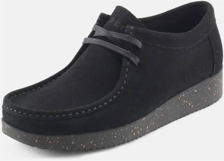 Nature Footwear Zwarte Suède Schoenen met Bijpassende Zool Black Dames