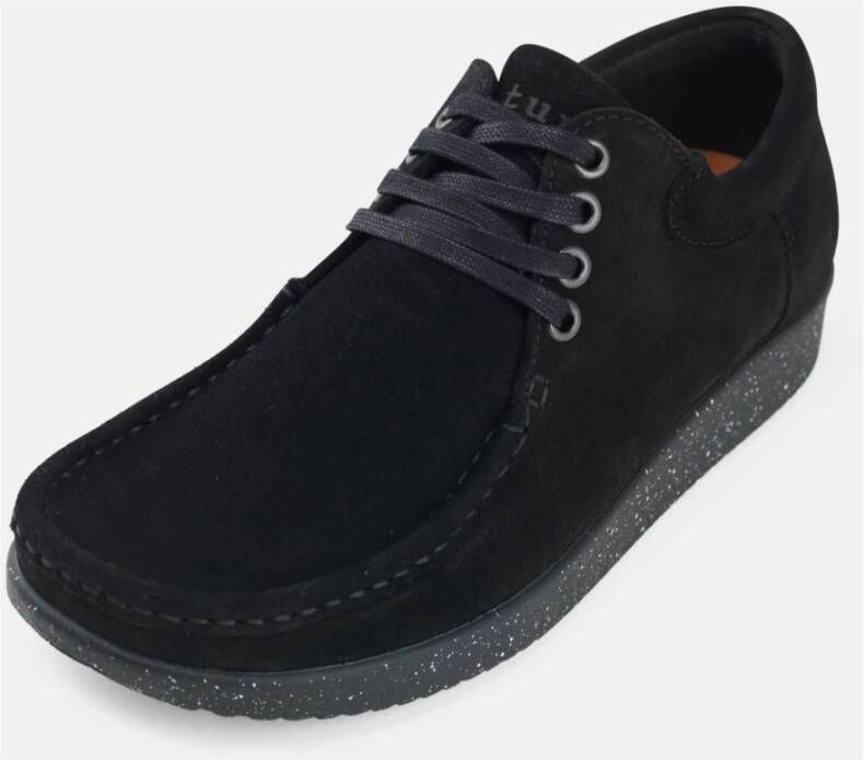 Nature Footwear Zwarte Suède Schoenen met Bijpassende Zool Black Dames