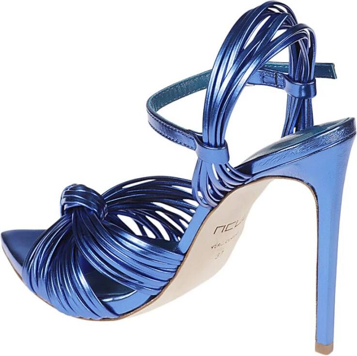 Ncub Blauwe Laminaat Sandalen Blue Dames