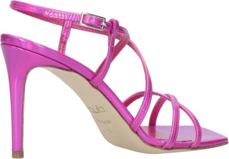 Ncub Fuchsia Patent Sandalen met Enkelband Pink Dames