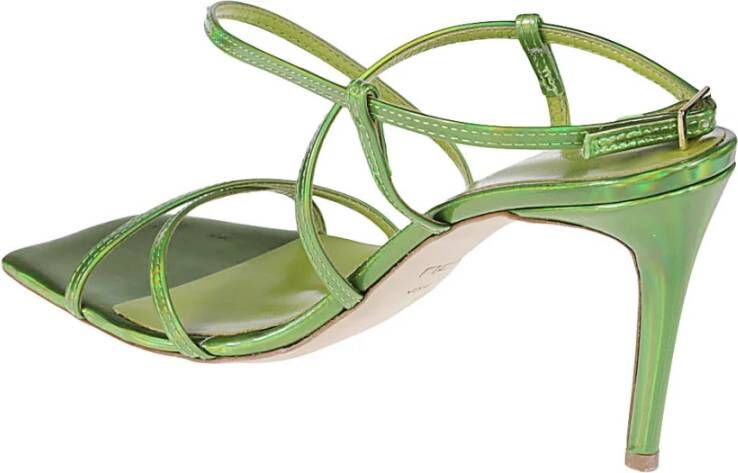 Ncub Groene Hak Sandalen Green Dames