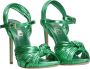 Ncub Groene Leren Sandalen met Enkelband Green Dames - Thumbnail 2