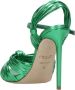 Ncub Groene Leren Sandalen met Enkelband Green Dames - Thumbnail 4