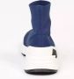 Neil Barrett Blauwe textielvoering sneaker met Bolt Sock en zijlogo Blauw Heren - Thumbnail 4