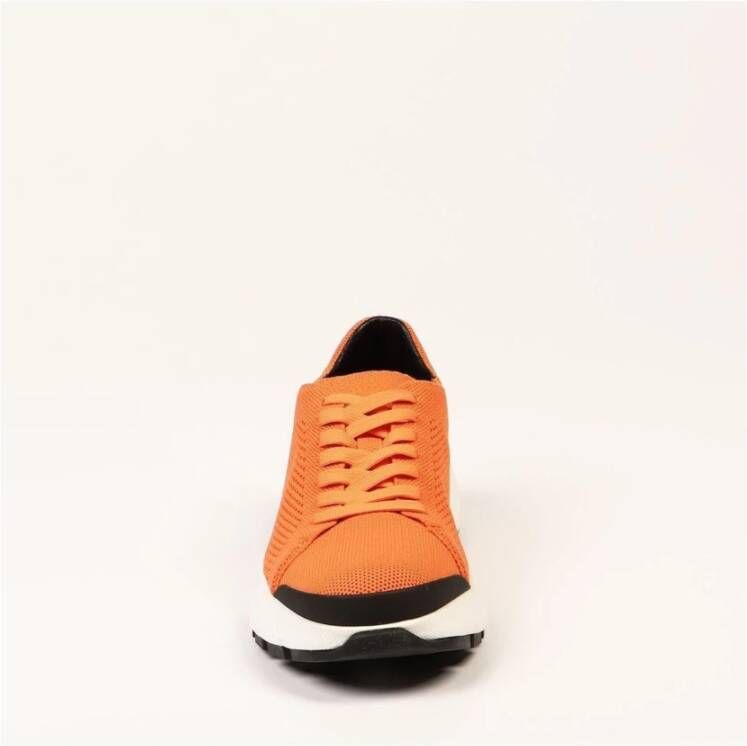 Neil Barrett Bolt Sneakers Technische Stof Vetersluiting Orange Heren