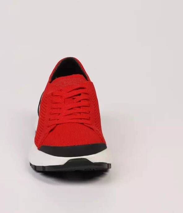 Neil Barrett Rode Bolt Sneakers. Technische Stof. 4 cm Hakhoogte. Rood Heren