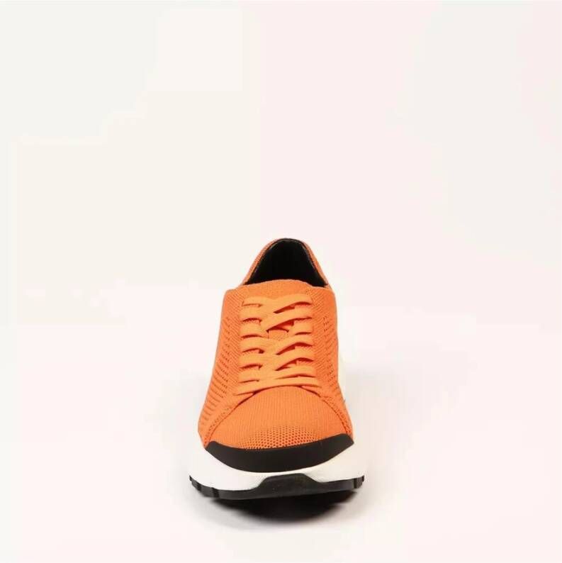 Neil Barrett Stijlvolle Bolt Technische Stoffen Sneakers Orange Heren