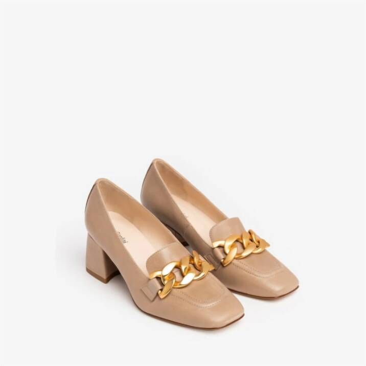 Nerogiardini Beige Ketting Loafer Beige Dames