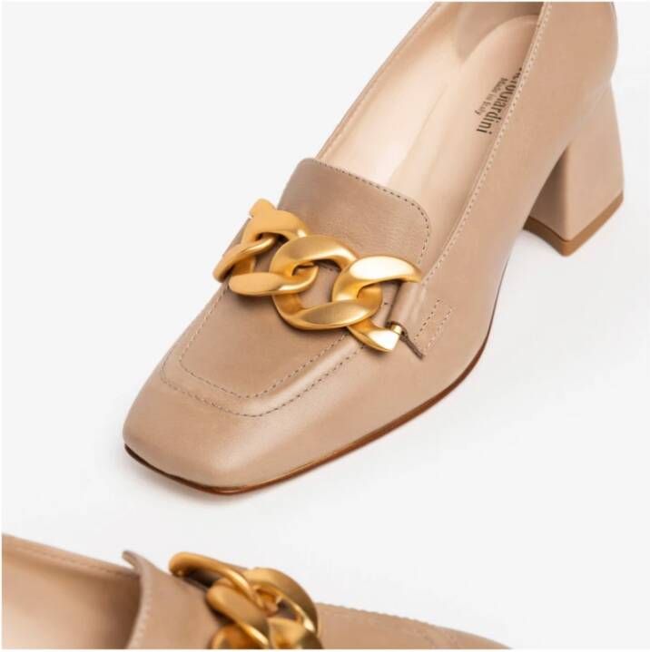 Nerogiardini Beige Ketting Loafer Beige Dames