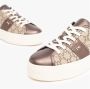 Nerogiardini Beige Platform Sneakers Made in Italy Beige Dames - Thumbnail 4