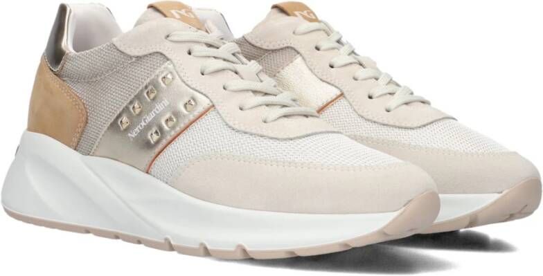 Nerogiardini Beige Stijlvolle Sneakers voor Vrouwen Beige Dames