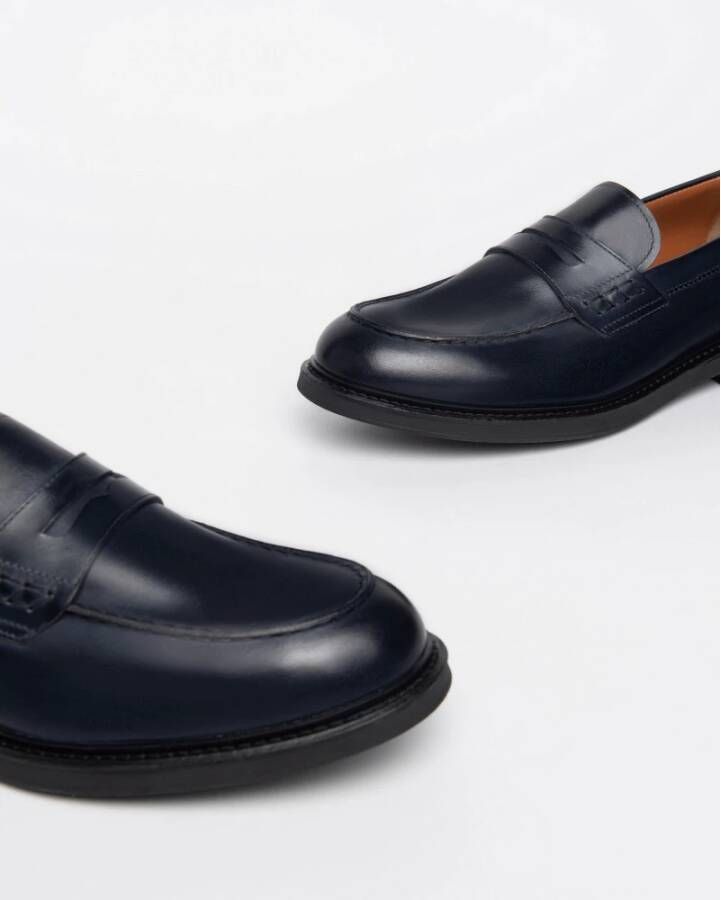 Nerogiardini Blauwe Leren Herenloafers met Band Blue Heren