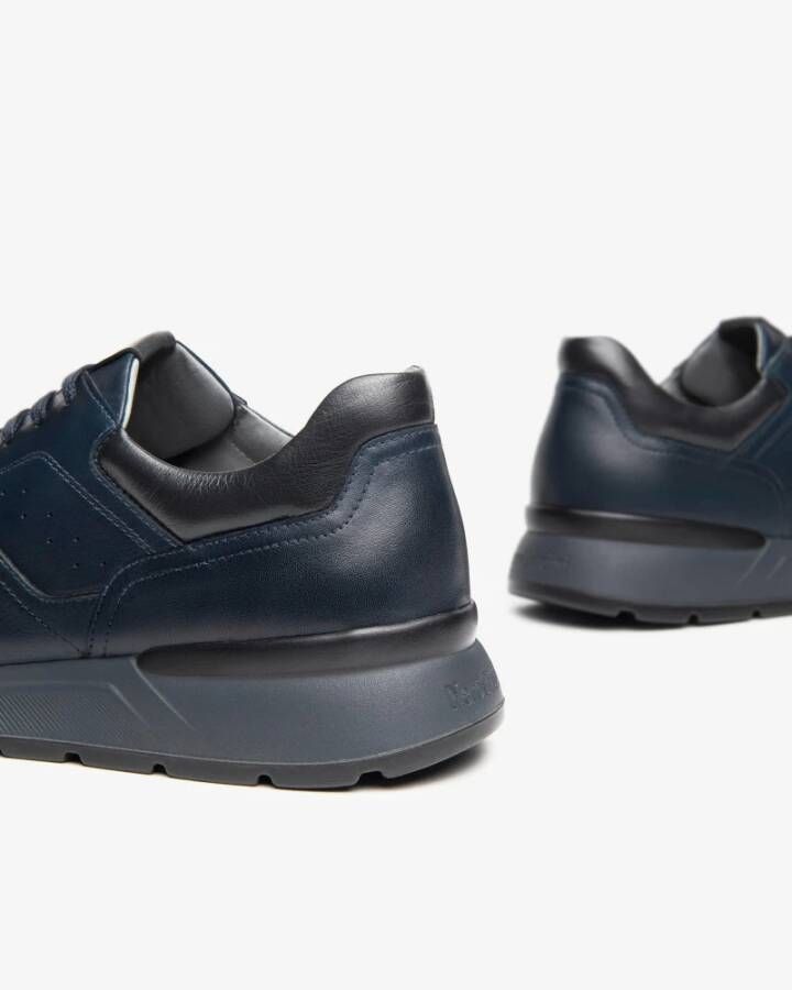 Nerogiardini Blauwe Leren Veterschoenen Blue Heren