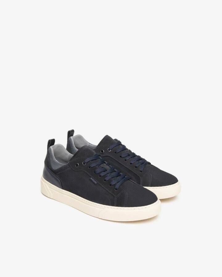 Nerogiardini Blauwe Suède en Stoffen Sneakers Blue Dames