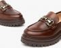 Nerogiardini Leren Mocassins met Metalen Klem Brown Dames - Thumbnail 20