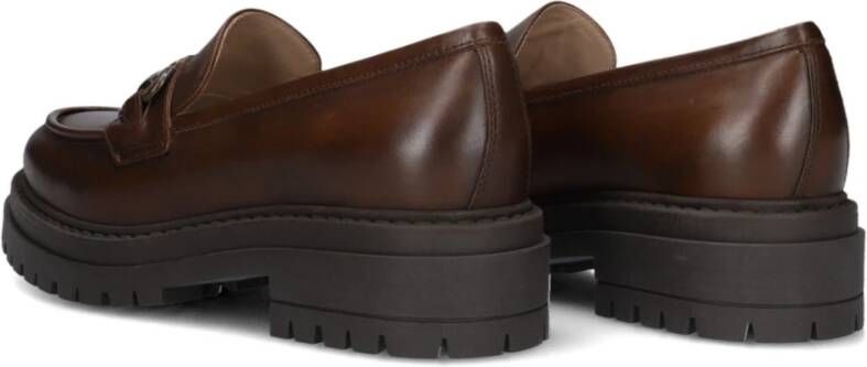 Nerogiardini Bruine Leren Loafers voor Dames Brown Dames