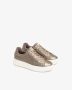 Nerogiardini Bruine Leren Sneakers met Logo Print Brown Dames - Thumbnail 2