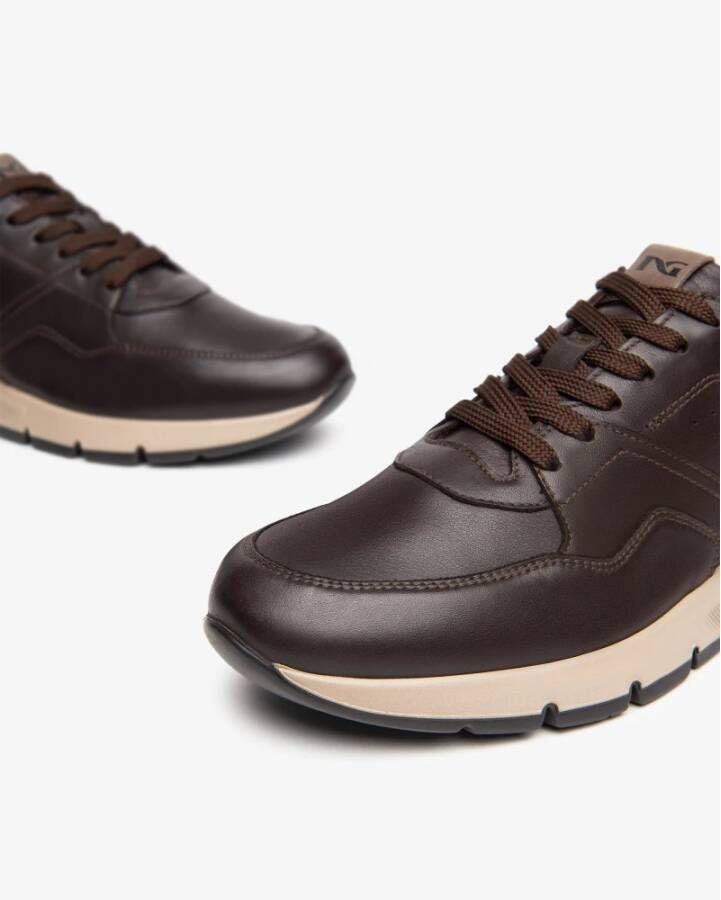 Nerogiardini Bruine Leren Veterschoenen Brown Heren