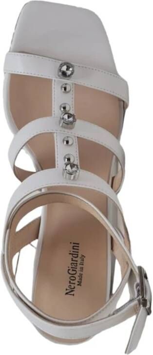 Nerogiardini Casual Wit Leren Dames Sandalen White Dames