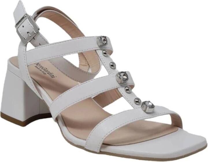 Nerogiardini Casual Wit Leren Dames Sandalen White Dames