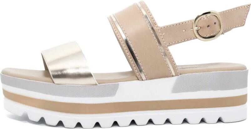 Nerogiardini Champagne Pu Barbara Sandalen Multicolor Dames