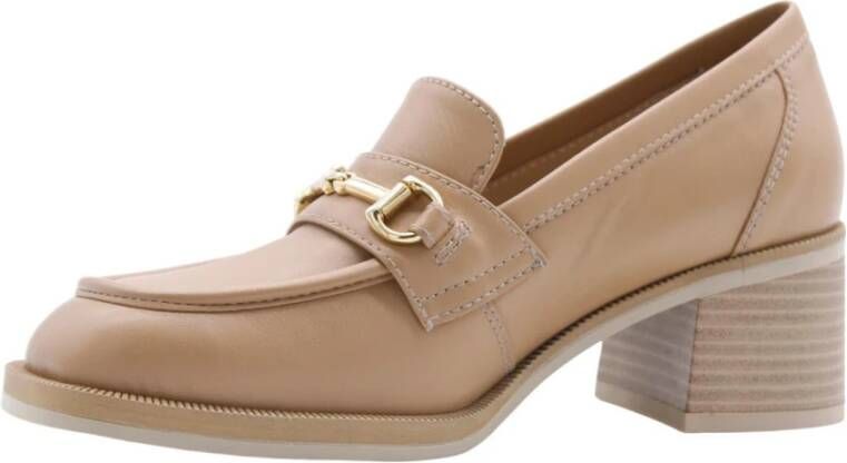 Nerogiardini Elegant Chapman Moccasin Heels Brown Dames