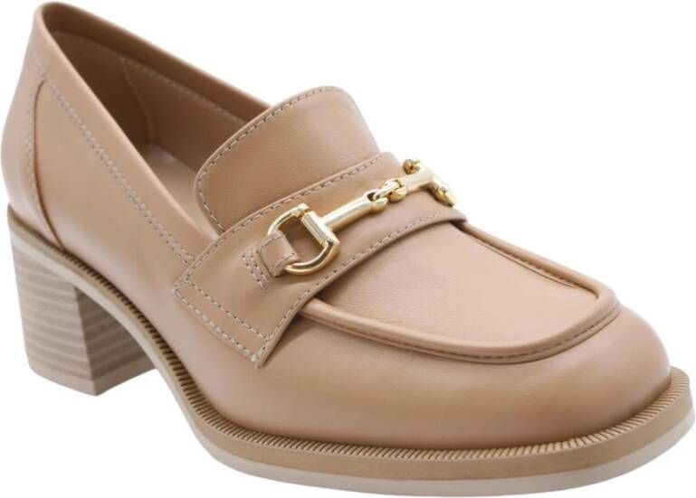 Nerogiardini Elegant Chapman Moccasin Heels Brown Dames