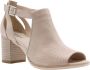 Nerogiardini Beige Leren Enkellaarzen met 7cm Hak Beige Dames - Thumbnail 25