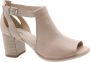 Nerogiardini Beige Leren Enkellaarzen met 7cm Hak Beige Dames - Thumbnail 30