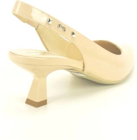 Nerogiardini Elegante Kanten Schoenen met 5cm Hak Beige Dames