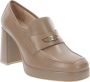 Nerogiardini Elegante Leren Hoge Hakken Beige Dames - Thumbnail 2