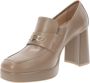 Nerogiardini Elegante Leren Hoge Hakken Beige Dames - Thumbnail 4