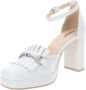 Nerogiardini Elegante Leren Hoge Hakken White Dames - Thumbnail 4