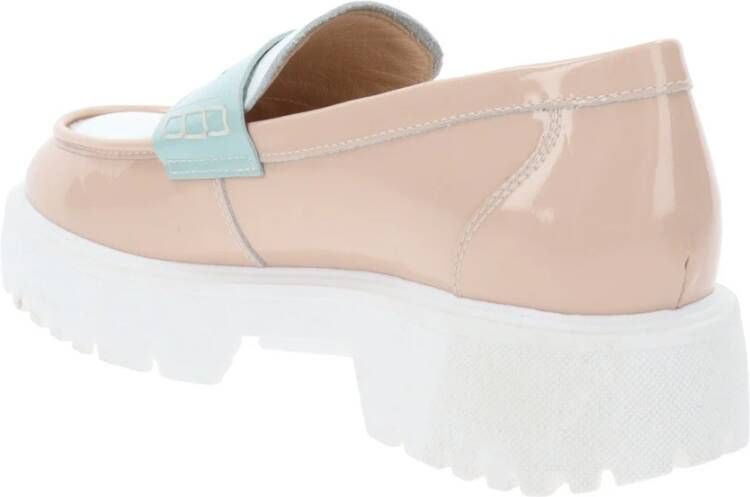 Nerogiardini Elegante Leren Mocassins voor Vrouwen Beige Dames