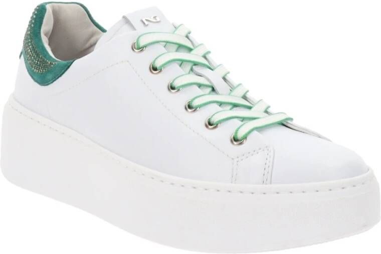 Nerogiardini Elegante Leren Sneakers White Dames