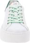 Nerogiardini Groene Leren Sneakers met Strass Detail White Dames - Thumbnail 3