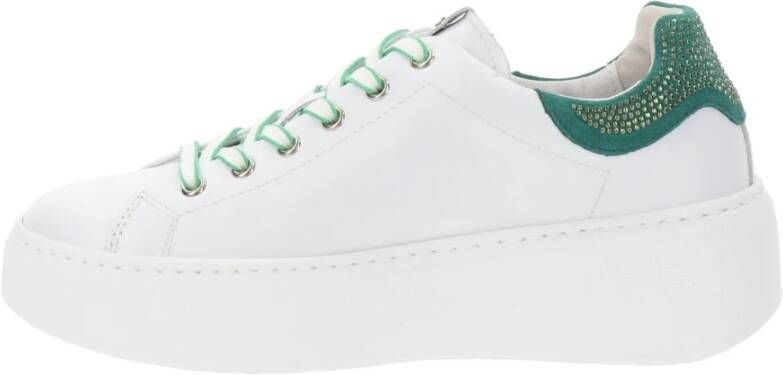 Nerogiardini Elegante Leren Sneakers White Dames